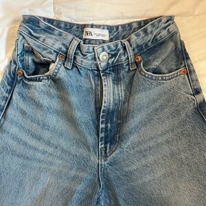 Zara High Waisted Wide Leg Jeans